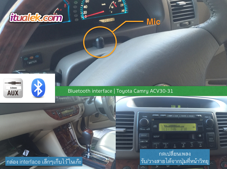 camry acv30 bluetooth aux